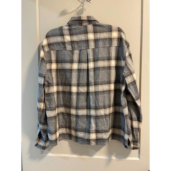 Old Navy Boyfriend Plaid Shirt, M - Picture 4 of 4